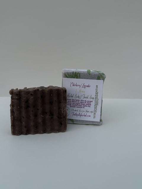 Elderberry. Lavender & Honey Herbal Soap